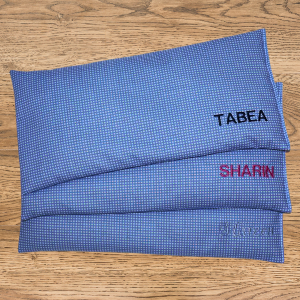 Körnerkissen bestickt mit Wunschname -personalisiert- Größe M